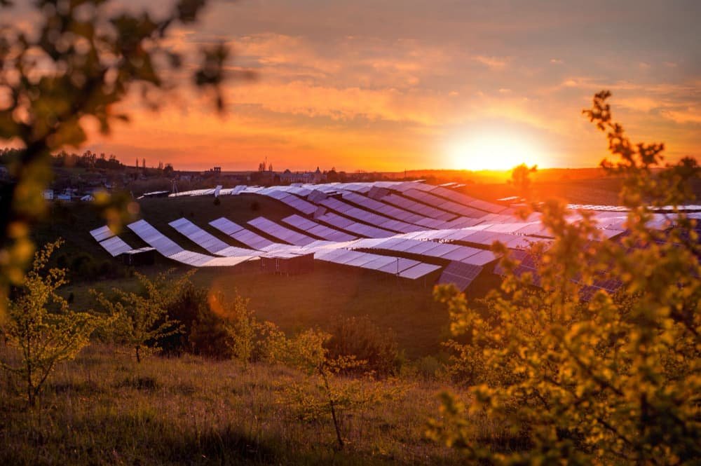Planta de energía solar sostenible