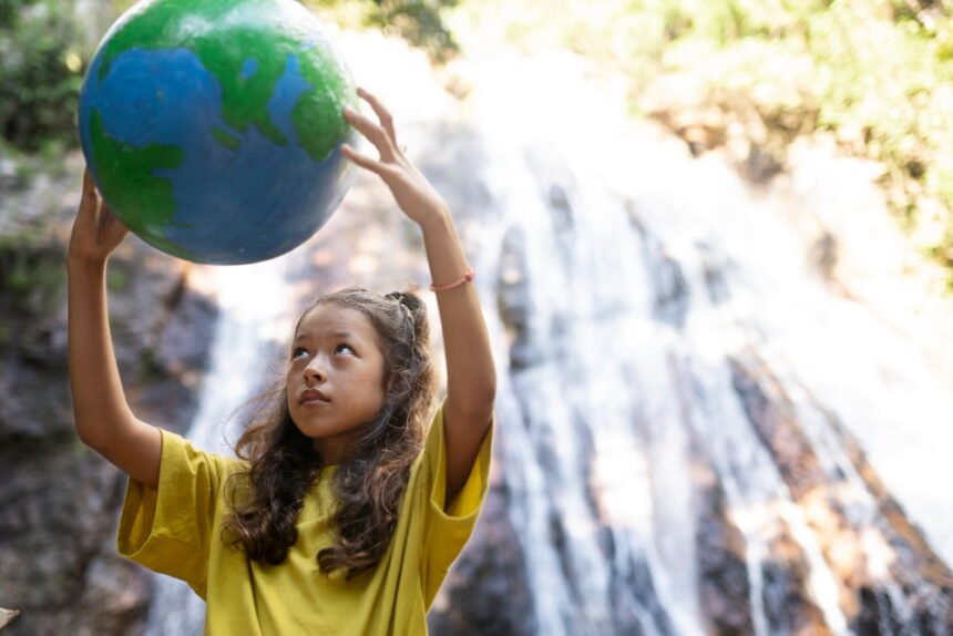 Retrato de niños en el Día Mundial del Medio Ambiente.