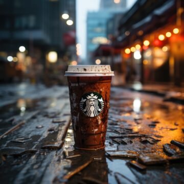 copa-starbucks-calle-mojada-lluvia ¿Sabías que Starbucks planea eliminar sus vasos descartables?